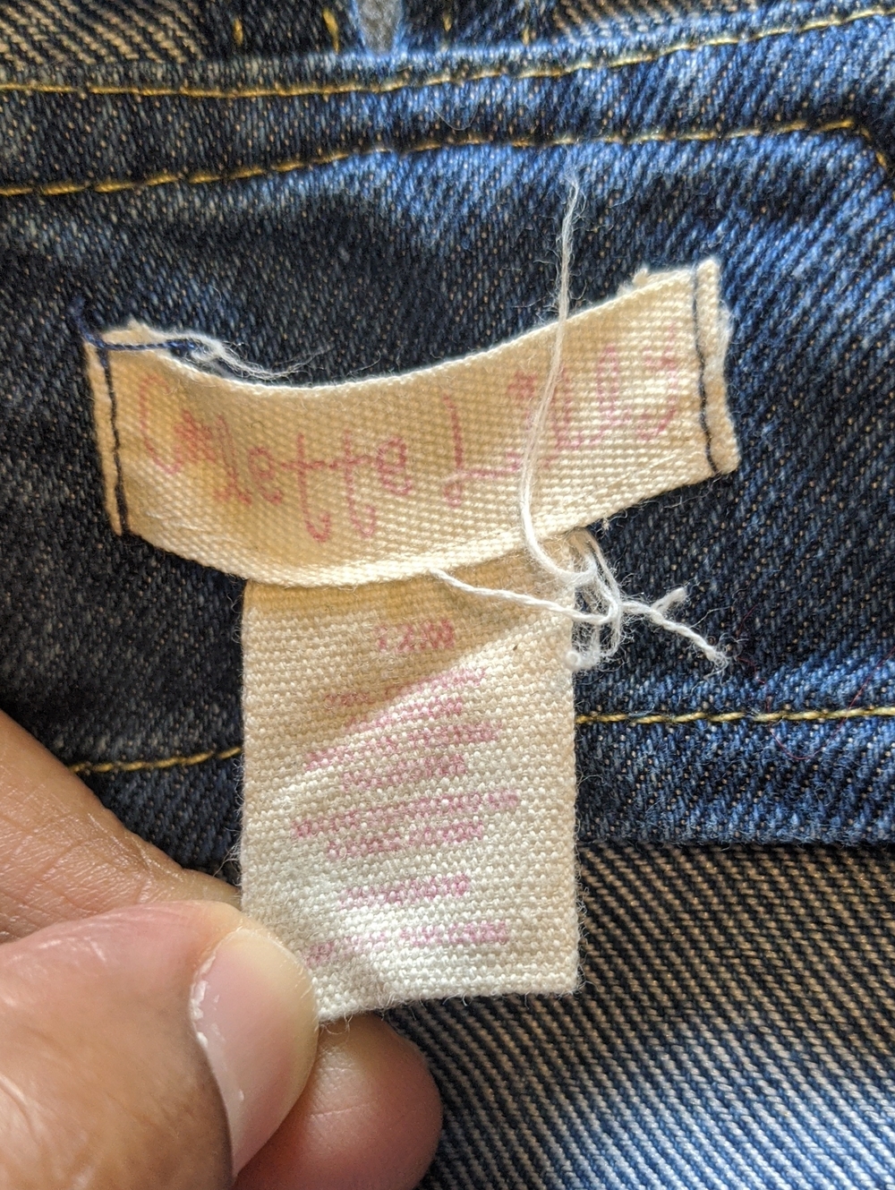 Colette Lilly Baby Girl Butterfly Sequin Denim Shortalls Overalls Size 12M - Picture 8 of 11